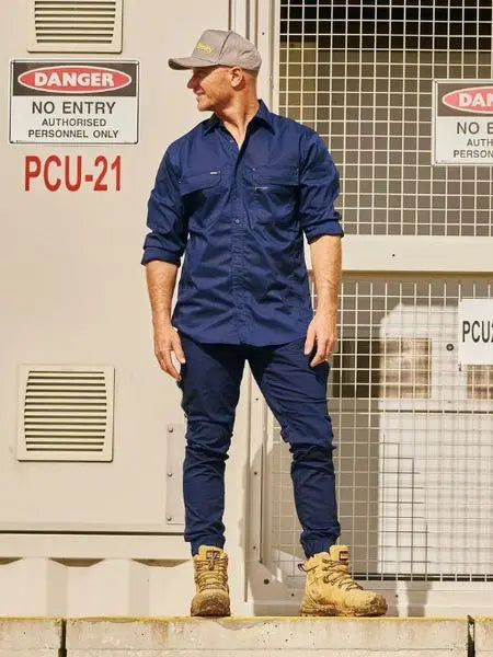 Bisley X Airflow Stretch Ripstop Cuffed Work Pants BP6151 Bisley Workwear